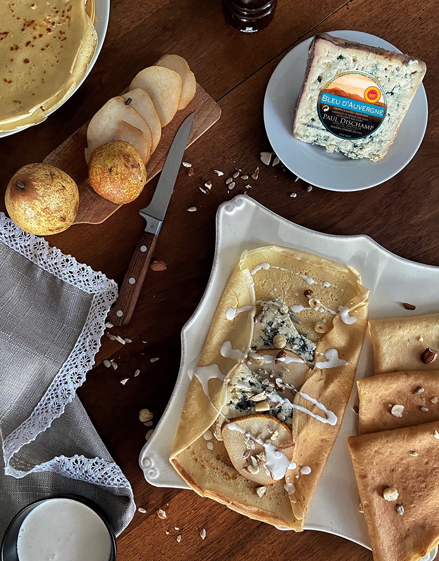 Crêpes au Bleu d’Auvergne