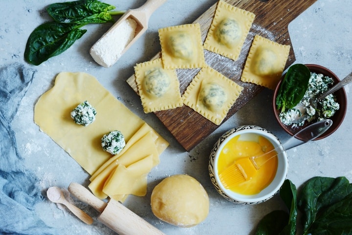 Raviolis à la Fourme d’Ambert